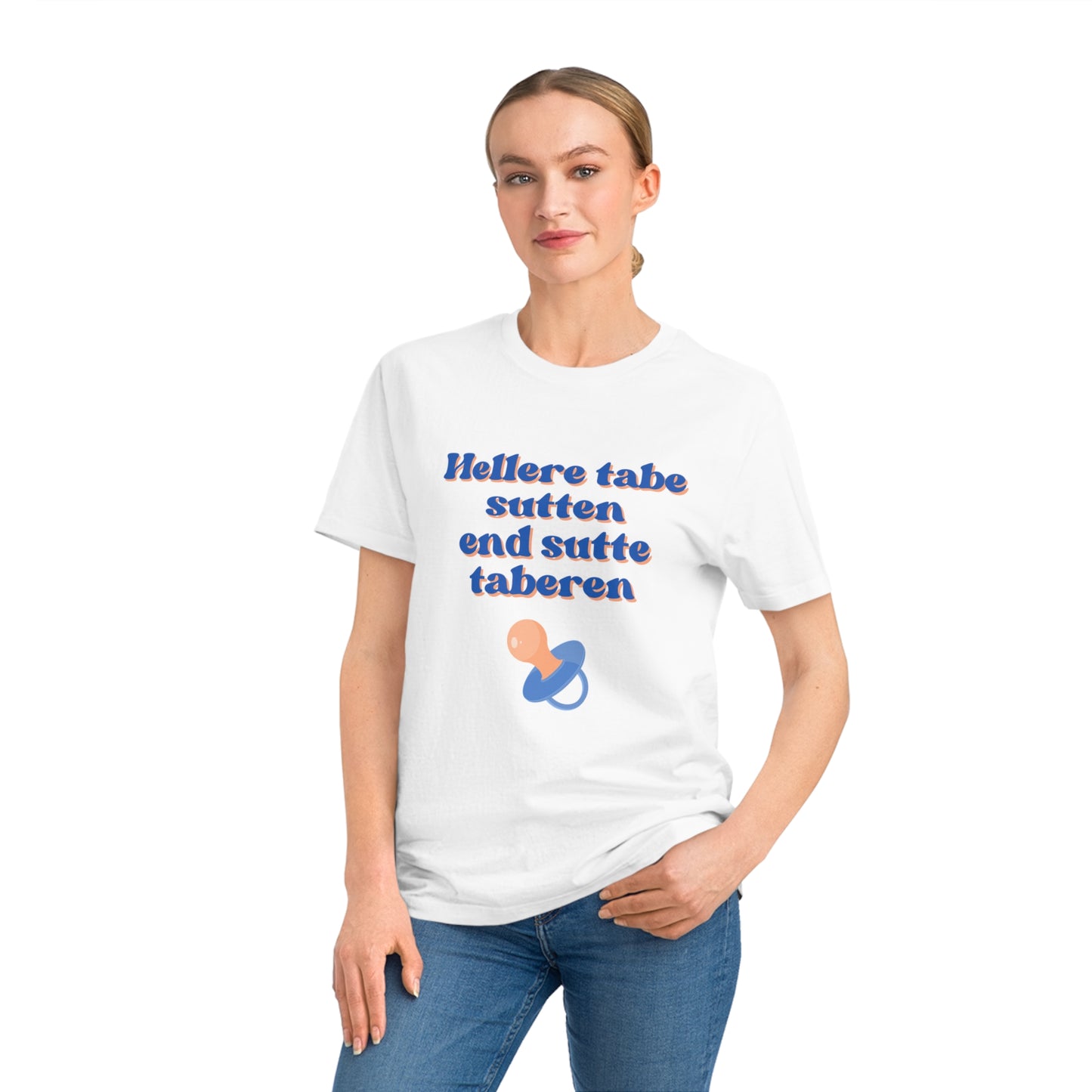"hellere tabe sutten end sutte taberen" | oversized unisex citat t-shirt