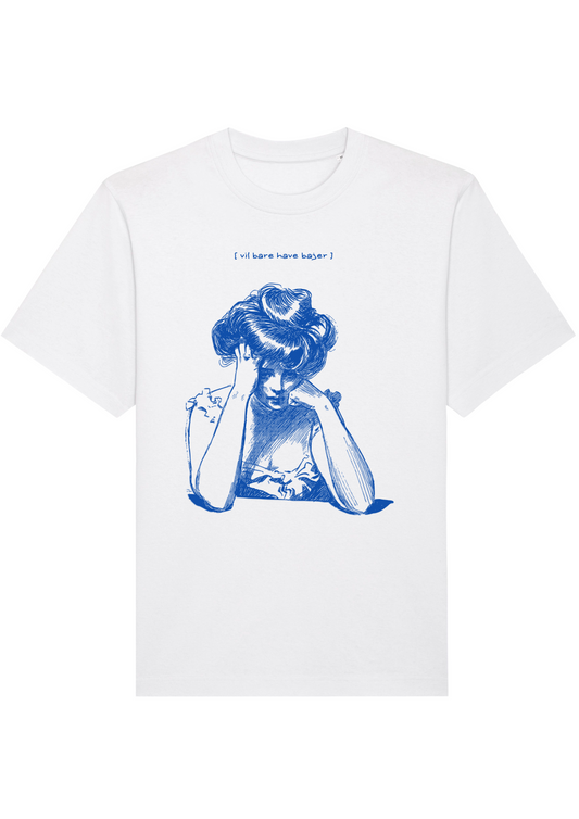 "vil bare have bajer" | oversized unisex citat t-shirt